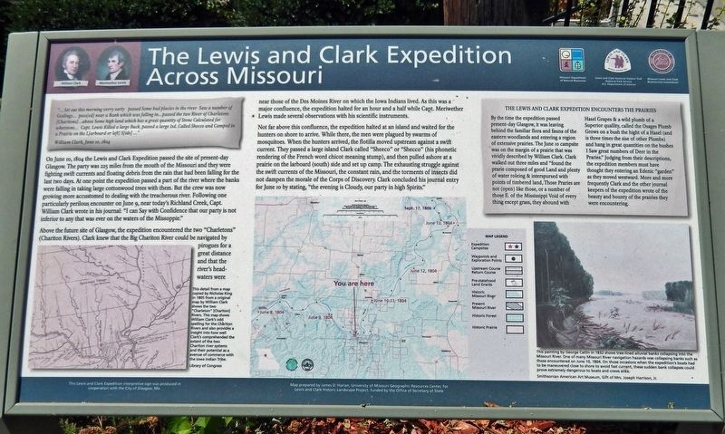 The Lewis & Clark Expedition Across Missouri Marker image. Click for full size.