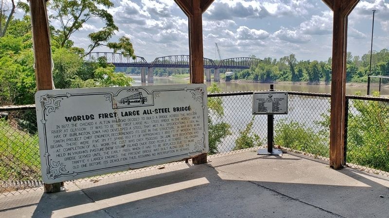 Worlds First Large All-Steel Bridge Marker image, Touch for more information