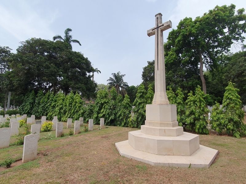 The Cross of Sacrifice at the Christianborg War Cemetery. Click for full size. The Cross of Sacrifice at the Christianborg War Cemetery image. Click for full size.