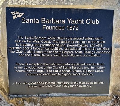 Santa Barbara Yacht Club Marker. Click for full size. Santa Barbara Yacht Club Marker image. Click for full size.