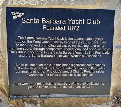 Santa Barbara Yacht Club Marker image. Click for full size.