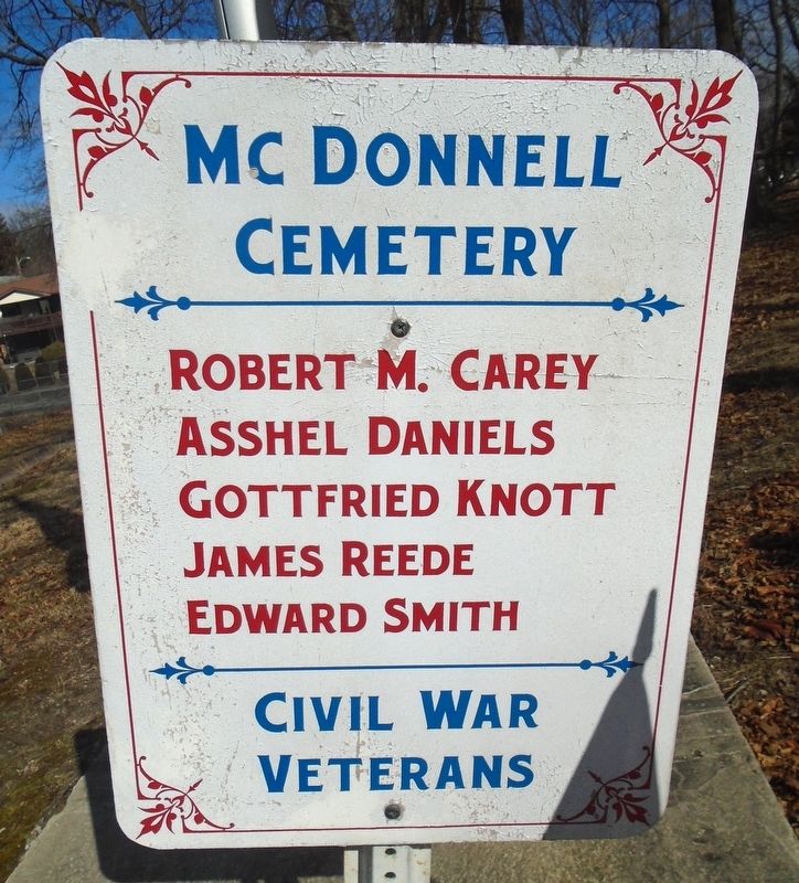 McDonnell Cemetery Civil War Veterans Marker image. Click for full size.