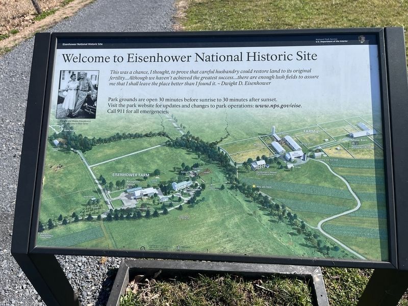 Welcome to Eisenhower National Historic Site Marker image. Click for full size.