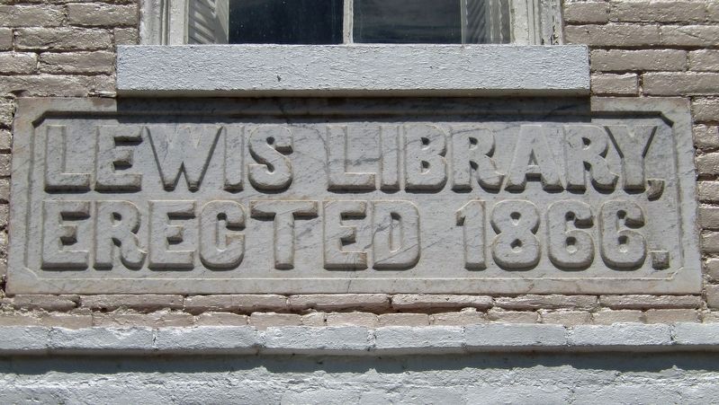 Lewis Library, Erected 1866 image. Click for full size.