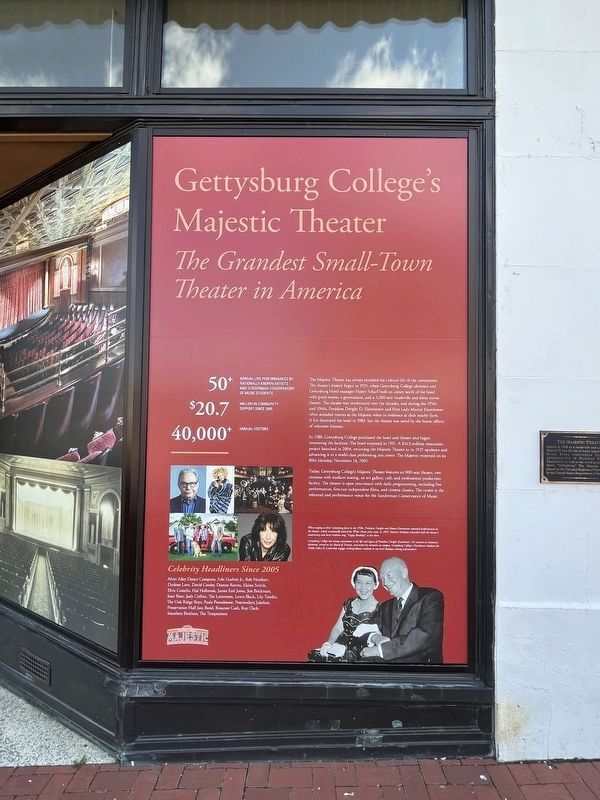 Gettysburg College's Majestic Theater Marker image. Click for full size.