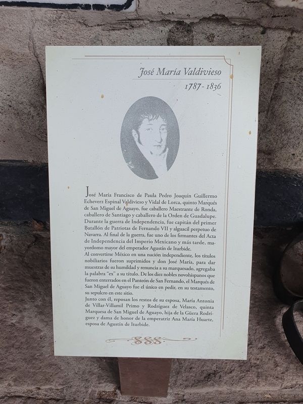 Jos� Mar�a Valdivieso Marker image. Click for full size.