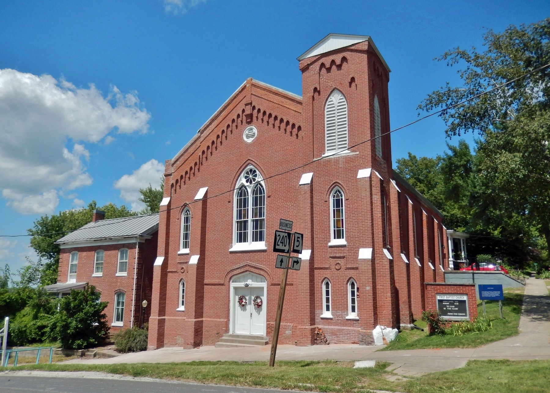 Baptist Church (<i>south/front elevation</i>). Click for full size. Baptist Church (<i>south/front elevation</i>) image. Click for full size.