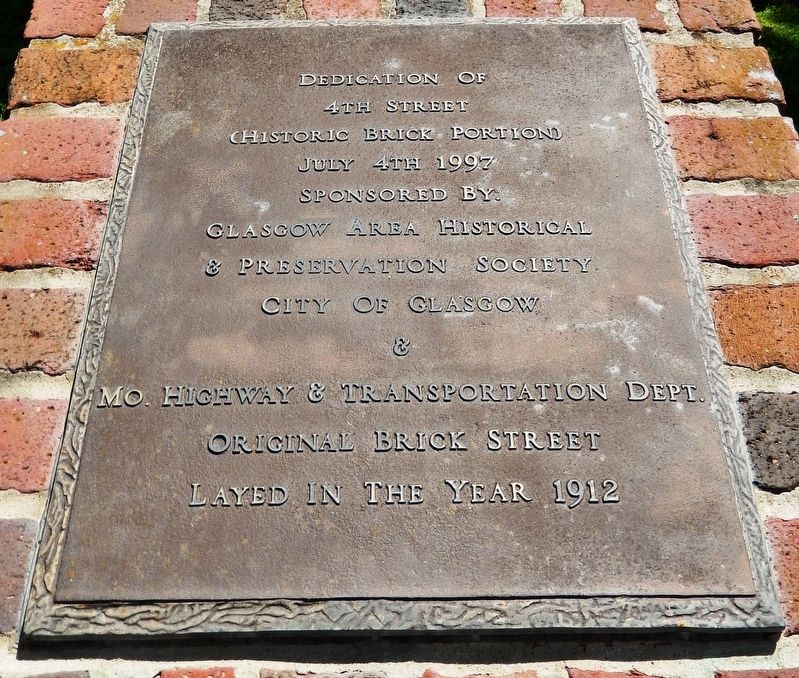 Historic Brick Portion of 4th Street Marker image. Click for full size.
