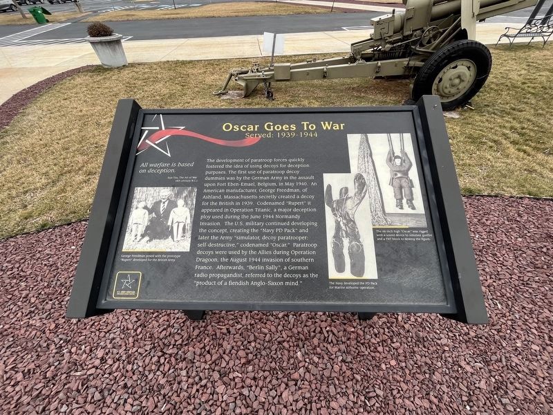 Oscar Goes To War Marker. Click for full size. Oscar Goes To War Marker image. Click for full size.