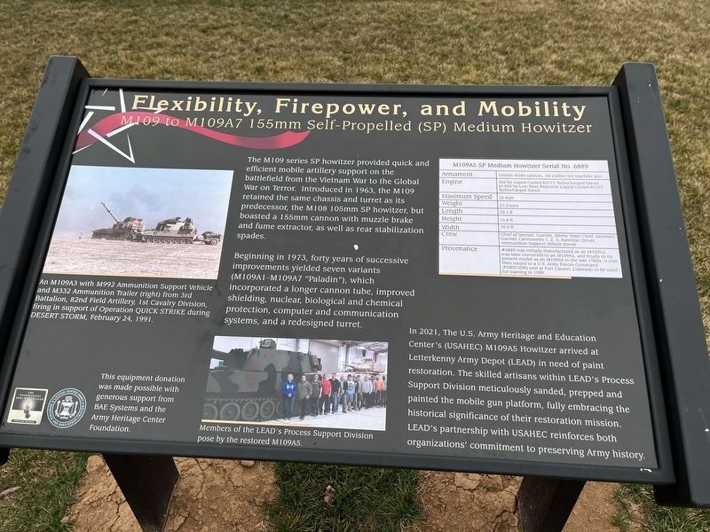 Flexibility, Firepower and Mobility Marker image. Click for full size.