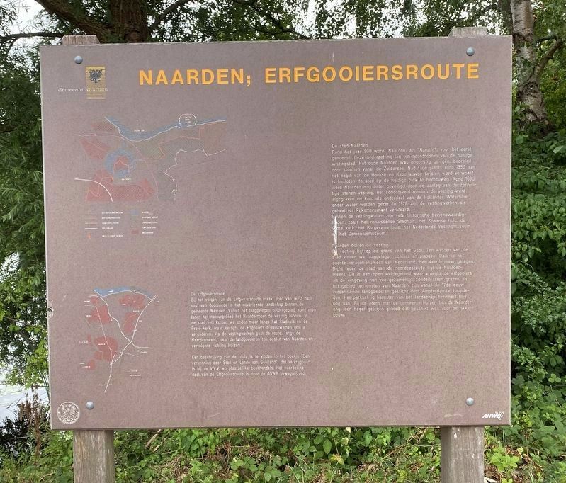 Naarden; Erfgooiersroute Marker. Click for full size. Naarden; Erfgooiersroute Marker image. Click for full size.