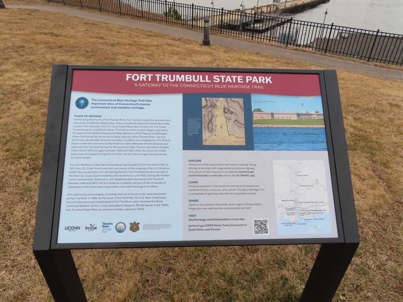 Fort Trumbull State Park Marker image. Click for full size.