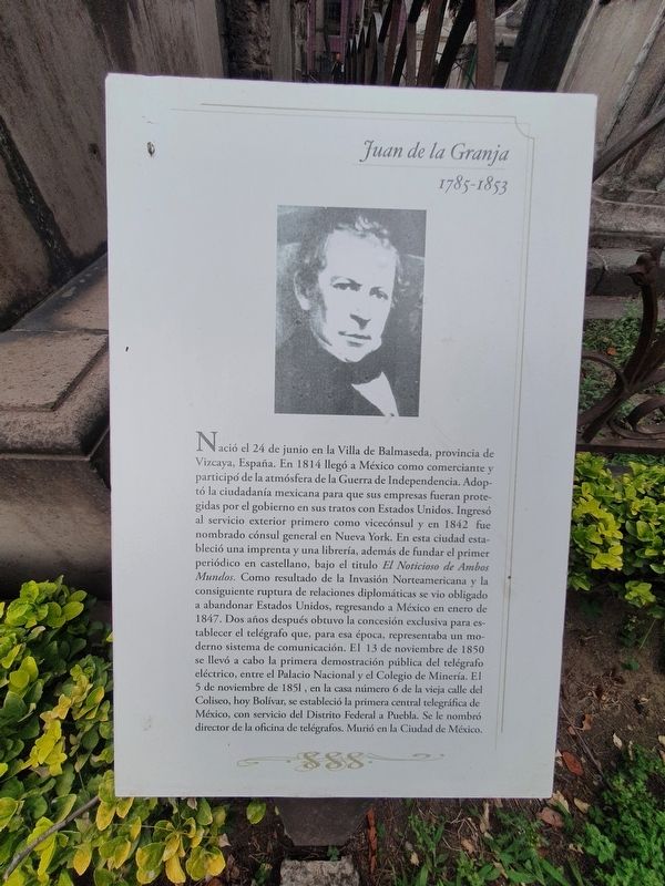 Juan de la Granja Marker image. Click for full size.