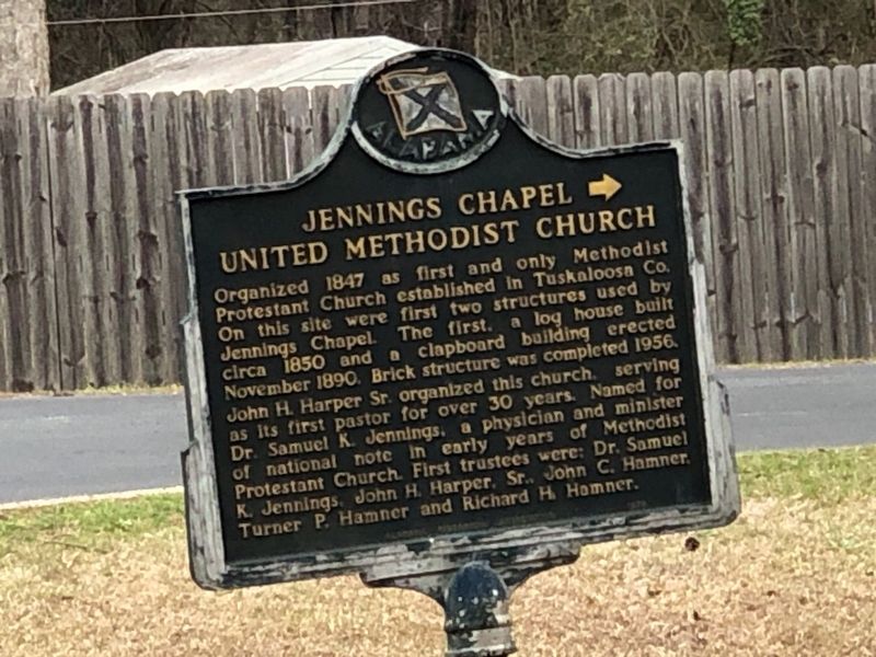 Jennings Chapel United Methodist Church Marker. Click for full size. Jennings Chapel United Methodist Church Marker image. Click for full size.