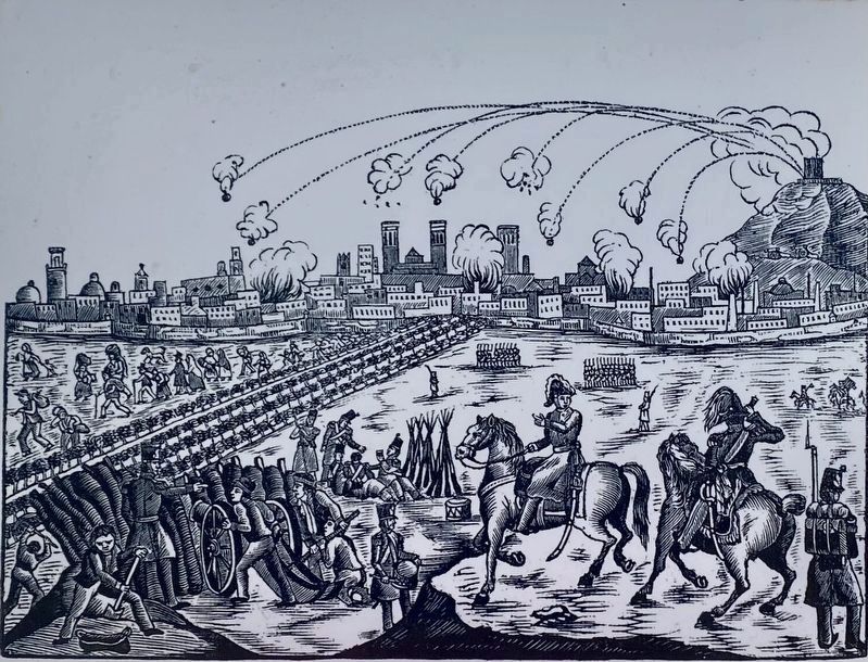 Marker illustration: The Bombardment of the City Marker. Click for full size. Marker illustration: The Bombardment of the City Marker image. Click for full size.