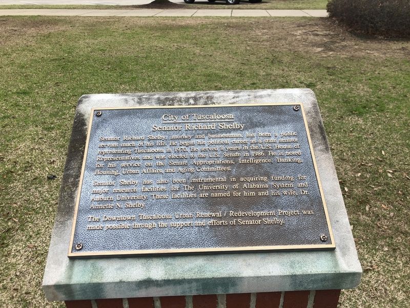 Senator Richard Shelby Marker. Click for full size. Senator Richard Shelby Marker image. Click for full size.