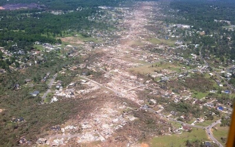 Path of EF-4 Tornado through Tuscaloosa image. Click for full size.