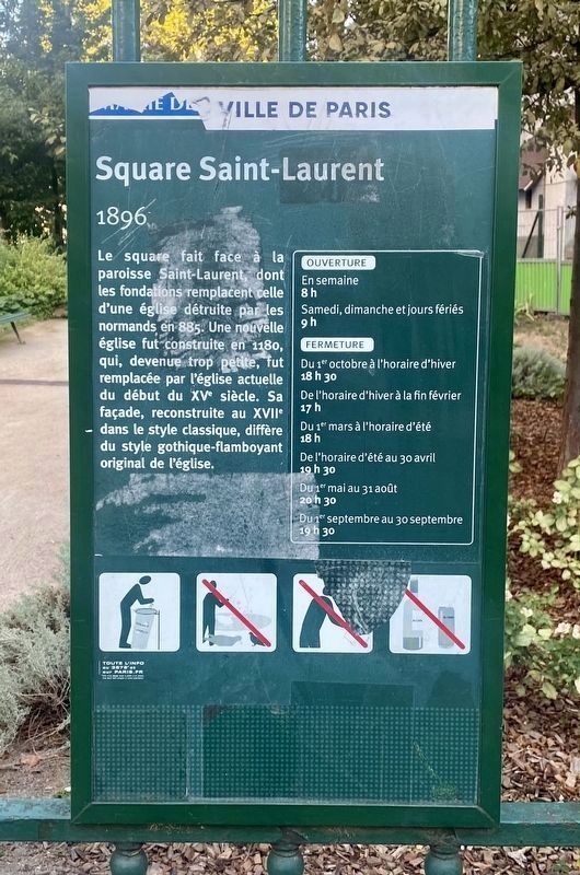 Square Saint-Laurent (1896) Marker. Click for more information. Square Saint-Laurent (1896) Marker image. Click for more information.
