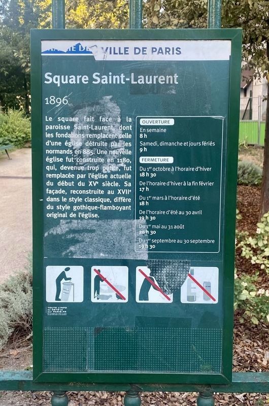 Square Saint-Laurent (1896) Marker image. Click for more information.