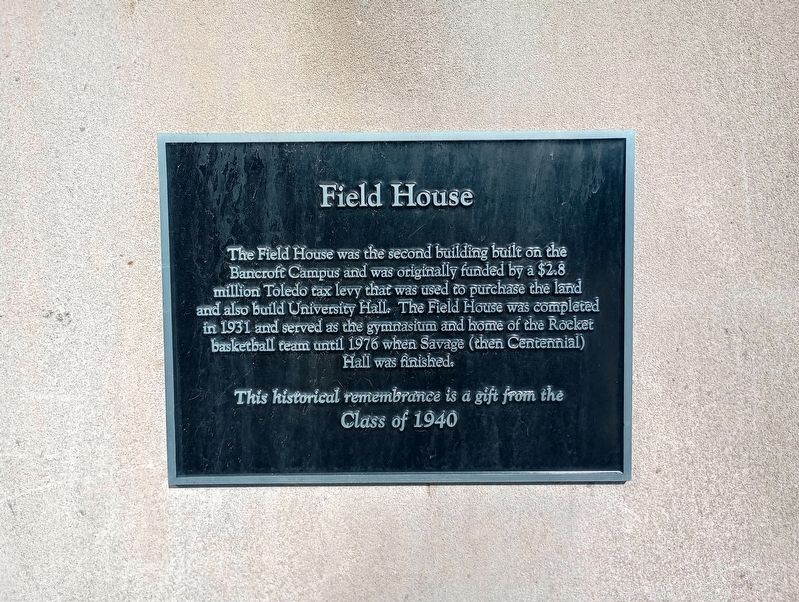 Field House Marker. Click for full size. Field House Marker image. Click for full size.