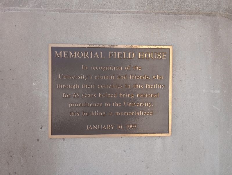 Field House Marker. Click for full size. Field House Marker image. Click for full size.