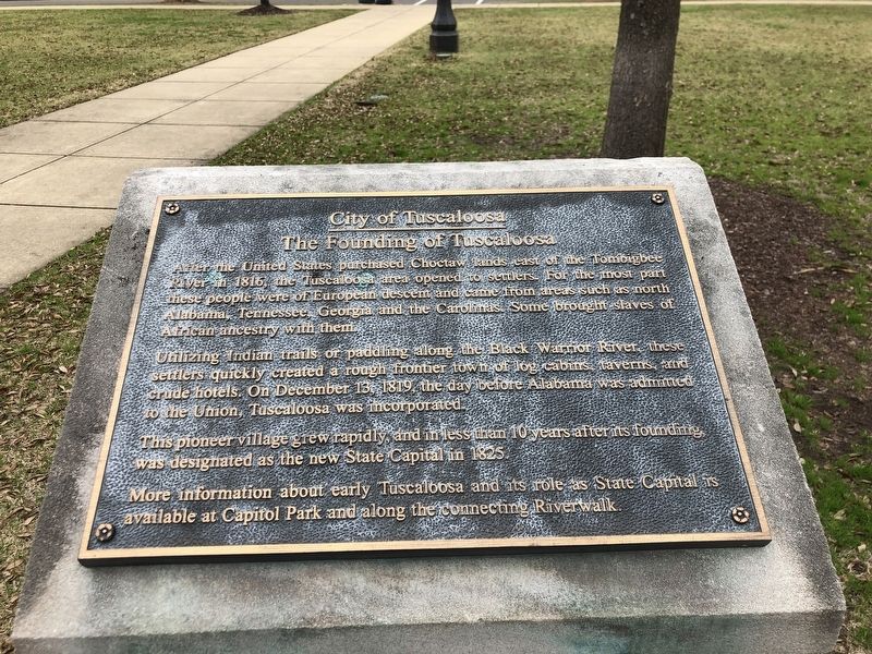 The Founding of Tuscaloosa Marker. Click for full size. The Founding of Tuscaloosa Marker image. Click for full size.