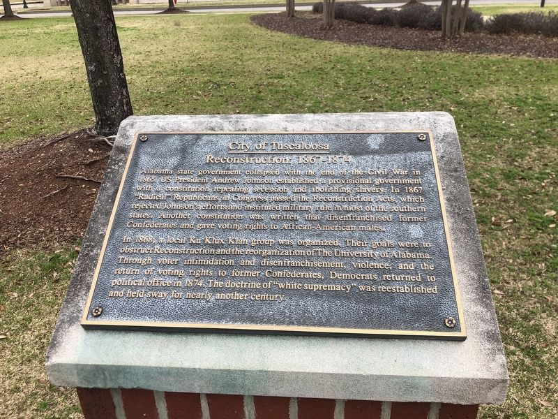Reconstruction:1867-1874 Marker. Click for full size. Reconstruction:1867-1874 Marker image. Click for full size.