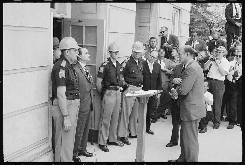 "Stand in the Schoolhouse Door". Click for full size. "Stand in the Schoolhouse Door" image. Click for full size.