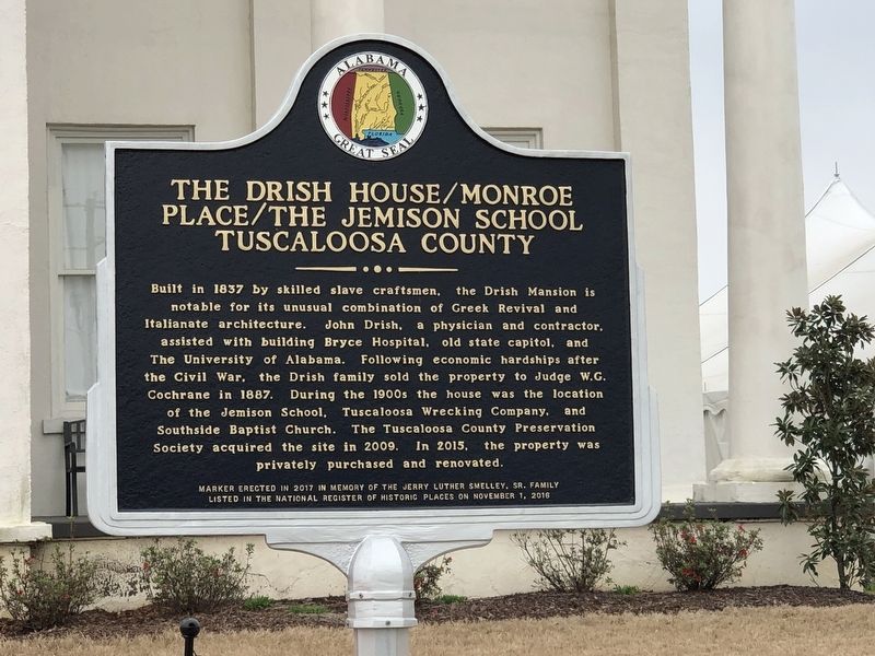 The Drish House/Monroe Place/The Jemison School Marker. Click for full size. The Drish House/Monroe Place/The Jemison School Marker image. Click for full size.