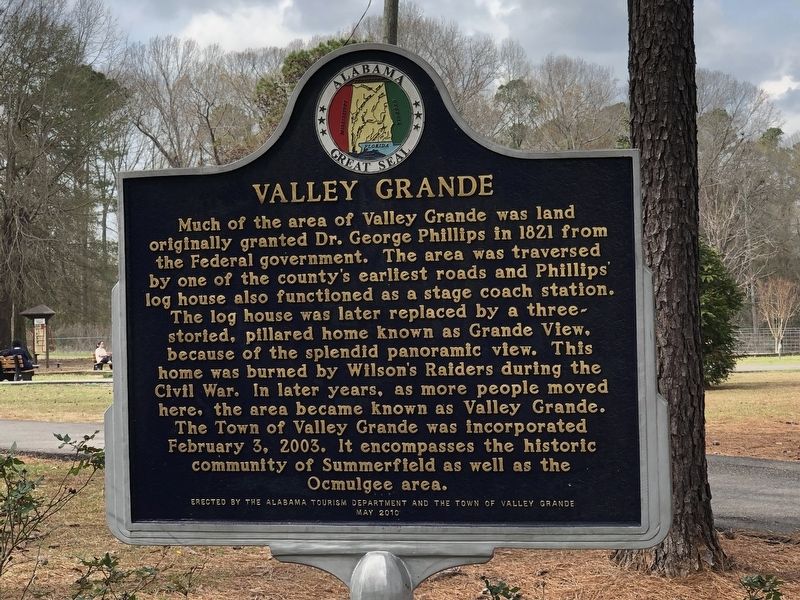 Valley Grande side of marker image. Click for full size.