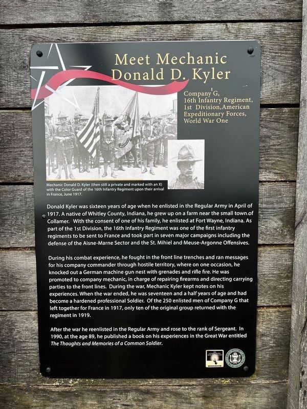 Meet Mechanic Donald D. Kyler Marker. Click for full size. Meet Mechanic Donald D. Kyler Marker image. Click for full size.