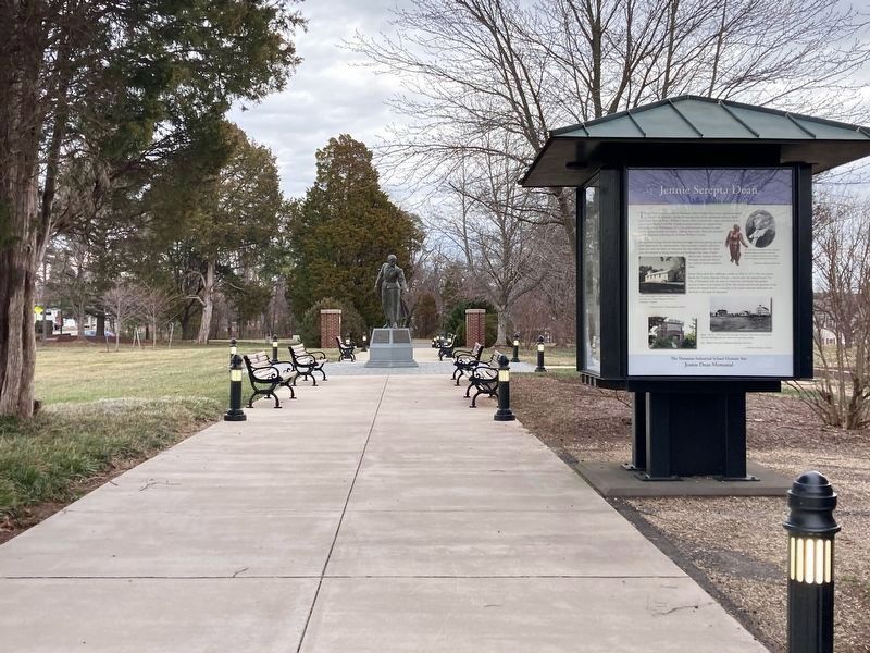 View of Jennie Serepta Dean Marker and Statue image. Click for full size.