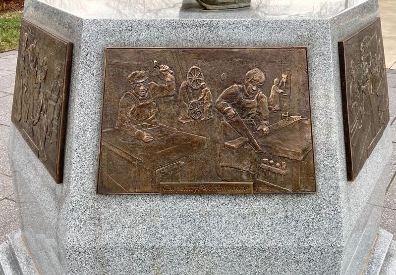 Close-Up of Plaque Showing Students Working image. Click for full size.