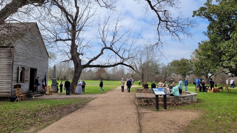 The view of the Birth of a Republic Marker in the park image. Click for full size.
