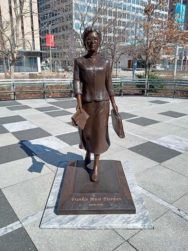 Frankie Muse Freeman statue. Click for full size. Frankie Muse Freeman statue image. Click for full size.