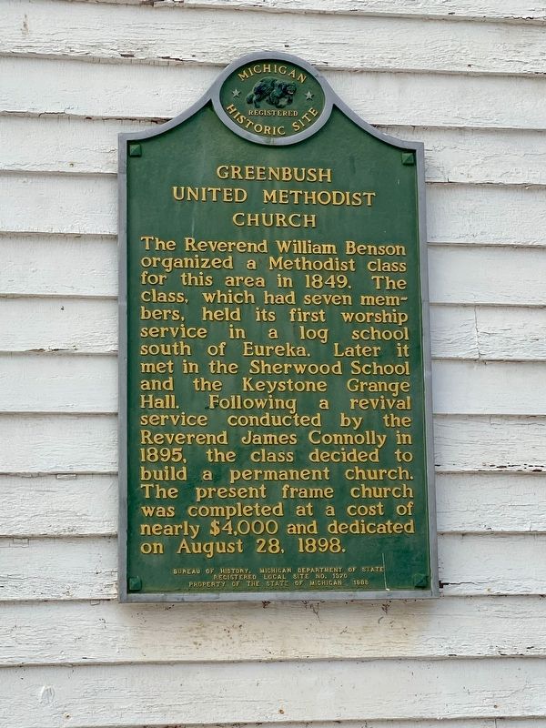 Greenbush United Methodist Church Marker. Click for full size. Greenbush United Methodist Church Marker image. Click for full size.
