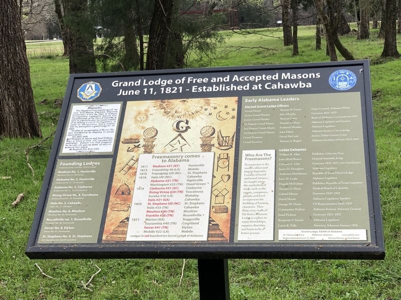 Grand Lodge of Free and Accepted Masons Marker. Click for full size. Grand Lodge of Free and Accepted Masons Marker image. Click for full size.