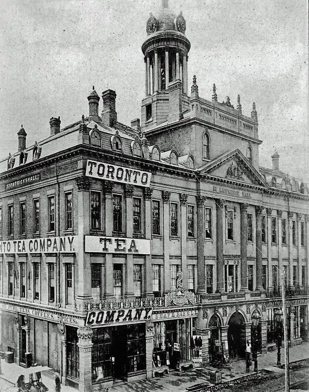 Marker detail: St. Lawrence Hall, 1873. Click for full size. Marker detail: St. Lawrence Hall, 1873 image. Click for full size.