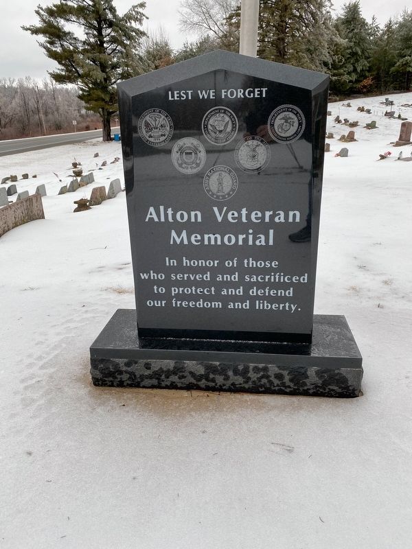 Alton Veteran Memorial Marker image. Click for full size.