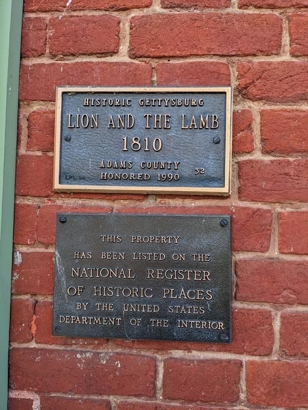 Lion and the Lamb Marker. Click for full size. Lion and the Lamb Marker image. Click for full size.