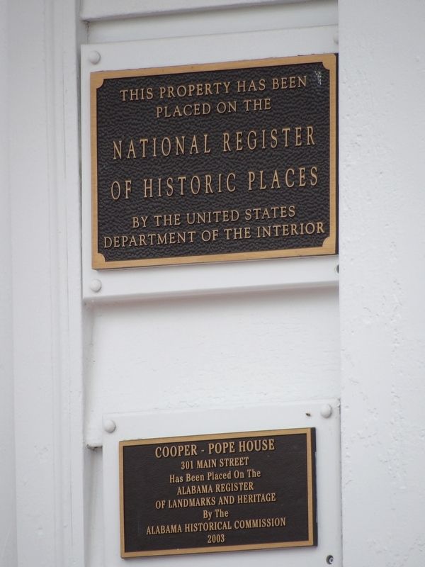 Cooper-Pope House Marker image. Click for full size.