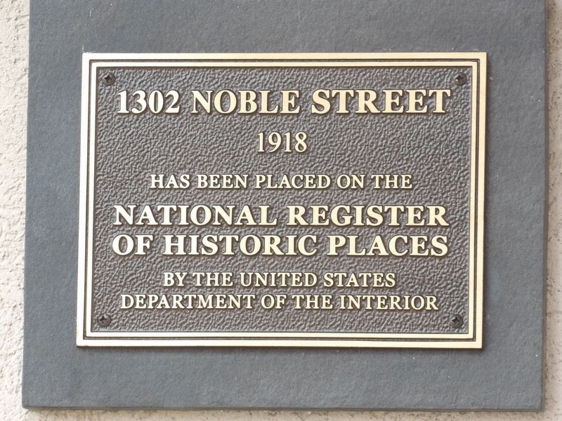 1302 Noble Street Marker image. Click for full size.