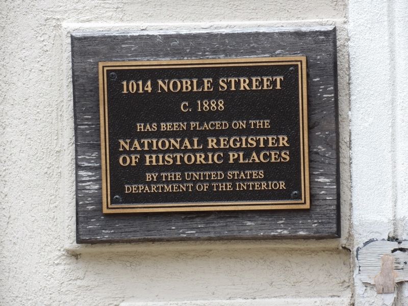 1014 Noble Street Marker image. Click for full size.