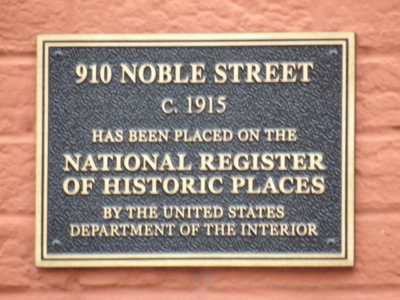 910 Noble Street Marker image. Click for full size.