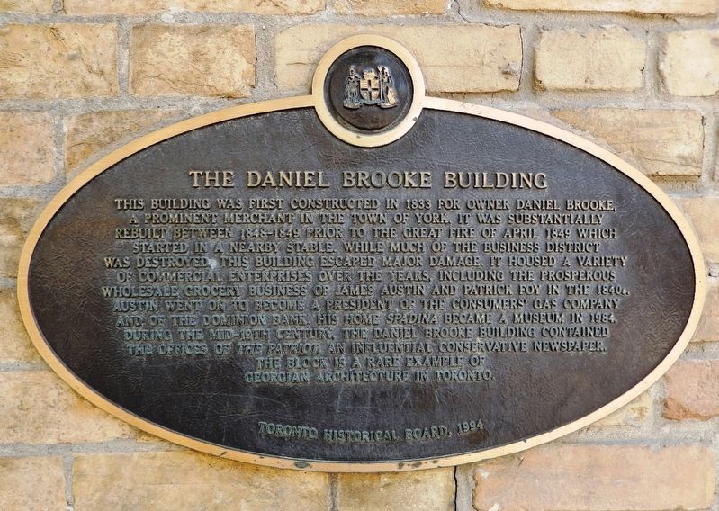 The Daniel Brooke Building Marker image. Click for full size.