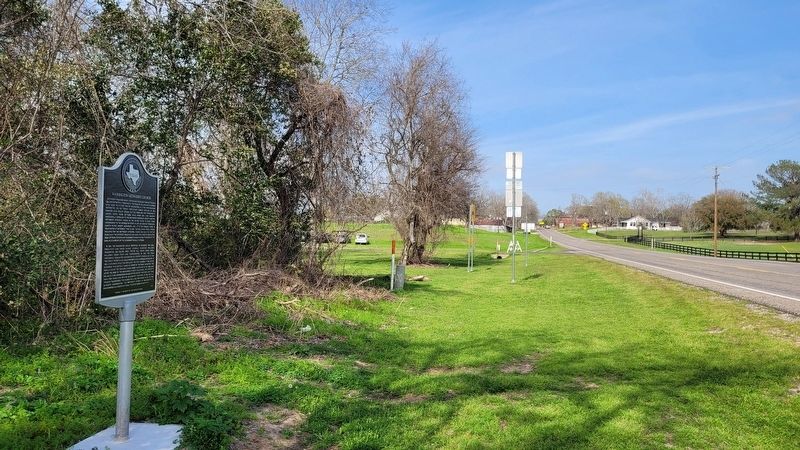The view of the Washington Methodist Church Marker from the road image. Click for full size.