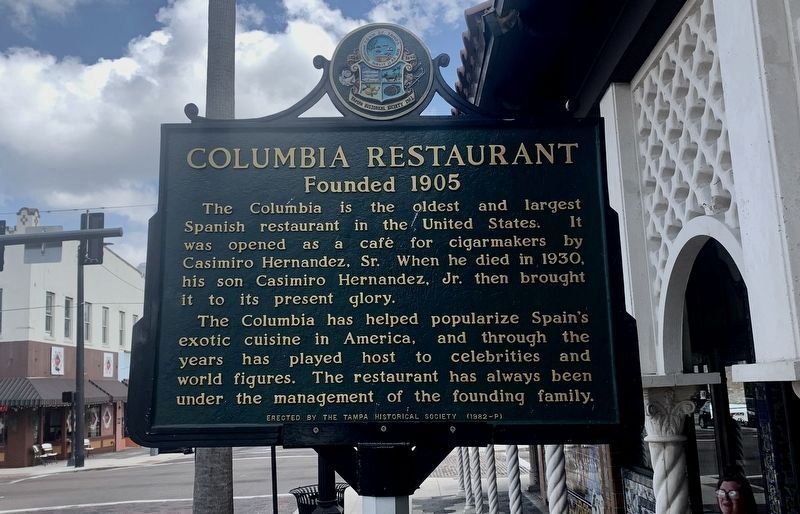 Columbia Restaurant Marker image. Click for full size.
