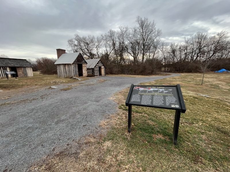 Civil War Cabins Marker image. Click for full size.