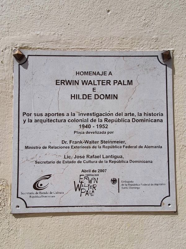 Tribute to Erwin Walter Palm and Hilda Domin image. Click for full size.