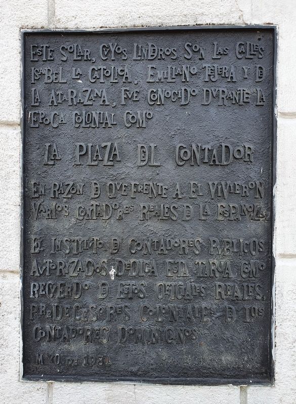 Plaza de los Contadores Marker image. Click for full size.